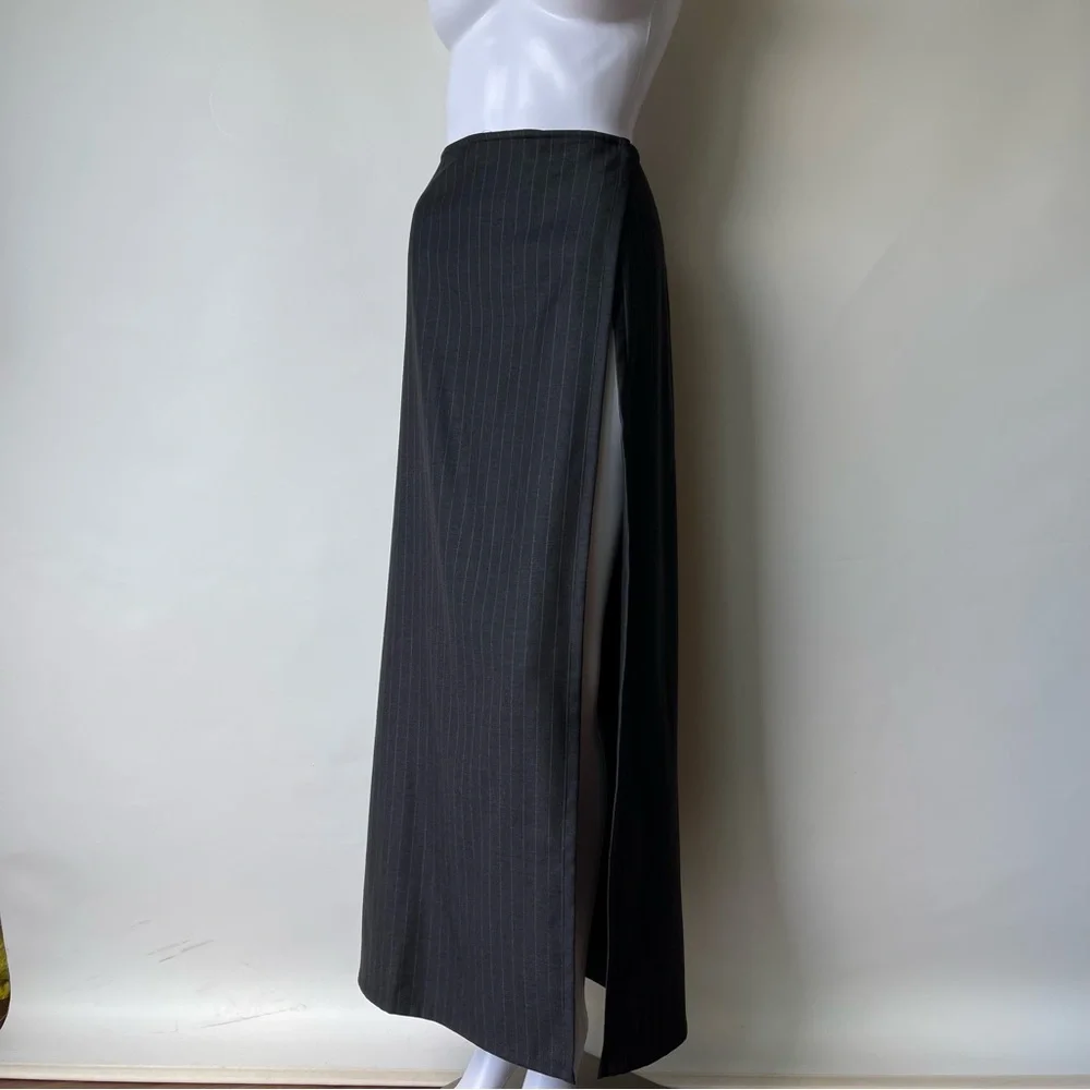 Lafayette 148 A-line Black Midi Skirt Sz 4 Wool
